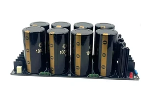 Condensatore Raddrizzatore Filtro Scheda Alimentazione Amplificatore di Potenza PCB 8*10000UF 125V - Foto 1 di 1