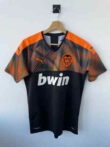 VALENCIA CF 2019/2020 AWAY FOOTBALL SHIRT SOCCER JERSEY CAMISETA PUMA BLACK sz S - Picture 1 of 10