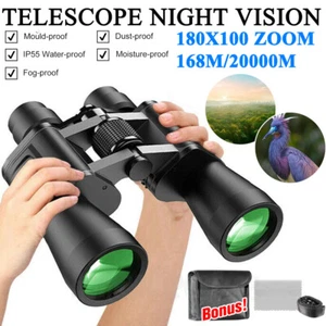 180x100 Zoom HD Hunting Binoculars Night Vision Bird Handheld Telescope Outdoor - Picture 1 of 12
