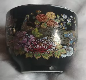 cups vintage Kutani 1960s tea sake Peacock Lotus Motif Gold rimmed Hand Signed - Picture 1 of 3
