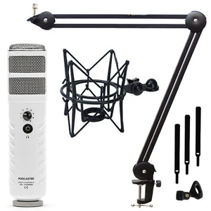 Rode Podcaster Mikrofon mit keepdrum Gelenkarm und Spinne Schwarz - Bild 1 von 7