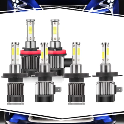 For Honda Fits 2015-2017 H11+2x H4/9003 3 Pair Headlights Daytime Running Light - Image 1 of 4