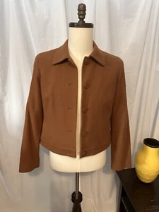 Jones Women’s Sz 6 Blazer. Wool/cashmere Blend. 21”. Button Closure. Brown. - Picture 1 of 8