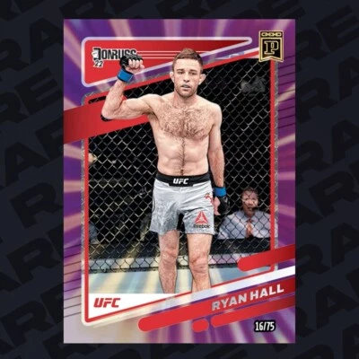 Holograma láser púrpura Panini Donruss UFC Ryan Hall 2022/75 NFT Foto 1 de 3