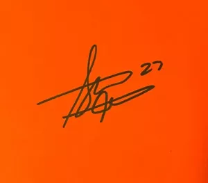 Steve Atwater Denver Broncos Signed / Autographed Orange Mat Board - Picture 1 of 2
