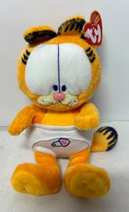 Ty BABY GARFIELD in Diaper Beanie Baby 2010 - 8" with tags - Picture 1 of 3