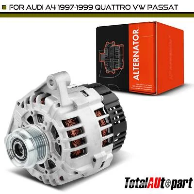 Alternator for Audi A4 1997-1999 Volkswagen Passat 1998 120A 12V CW 5 Grooves - Image 1 of 4