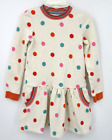 Mini Boden Dress Girls 8-9 Polka Dot Fit & Flare Pockets Party Casual Knit