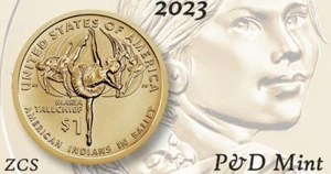 2023 P&D Sacagawea Native American Indian Maria Tallchief $1 Dollar Coins - Picture 1 of 3