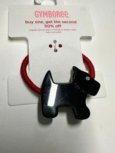 Gymboree Mädchen Detective Line Pferdeschwanzhalter Neu mit Etikett schwarz Hund Scottie Welpe süß - Bild 1 von 3