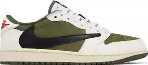 Size 14 - Travis Scott x Air Jordan 1 Retro OG SP Low Reverse Olive / Medium 79 - Picture 1 of 10