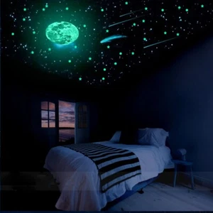 230-St��ck Leuchtsterne Inkl. Mond Sternenhimmel Kinderzimmer Leucht Sterne Mond - Bild 1 von 12