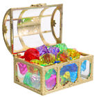  Acrylic Colorful Diamond Gems Colored Crystal Box Treasure Chest Princess