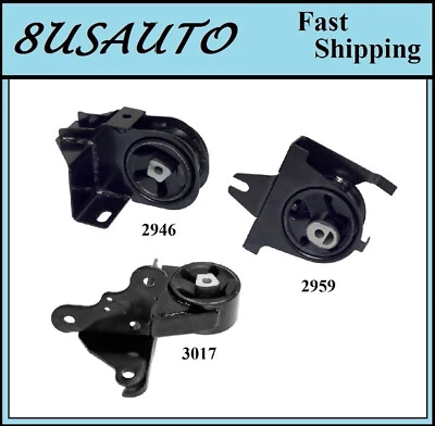 3PÇS MOTOR & TRANS MOUNT FIT 96-00 PLYMOUTH VOYAGER, GRAND VOYAGER 3.0L 3.3L 3.8L - Imagem 1 de 4