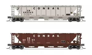 Broadway Limited -N  CONRAIL Covered Hopper Cars 2-PK #885562 & #885583 NIB - Picture 1 of 1