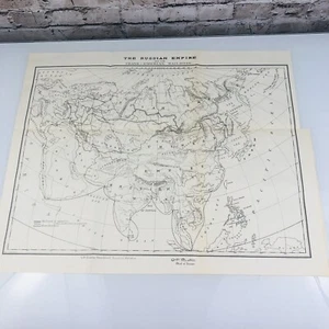 Antique Map Russian Empire Trans-Siberian Railroad U.S. Treasury 1800s - Picture 1 of 11