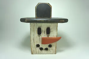 Lámpara eléctrica de luz eléctrica para decoración de madera muñeco de nieve campo decoración Navidad vacaciones invierno - Imagen 1 de 7