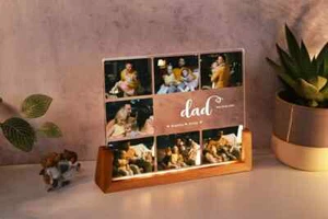 Father's Day Gift – Personalized Photo Collage Frame for Dad - Picture 1 of 7