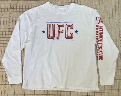 Camiseta De Colección UFC Manga Larga Para Hombre XL Blanca Ultimate Fighting Championship  Foto 1 de 4