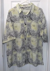 🌴 CAMISA HAWAIANA MARITHE FRANCOIS GIRBAUD ABOTONADA LOGO ESTAMPADO TALLA 3XL - Imagen 1 de 2