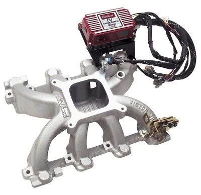 EDELBROCK VICTOR JR INTAKE MANIFOLD KIT,FITS CHEVY LS1 CARBURETED ENGINE - Image 1 of 2