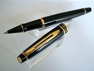 MAGNIFIQUE STYLO ROLLER BILLE WATERMAN EXPERT LAQUE NOIRE NEUF DE STOCK V43 - Imagen 1 de 12