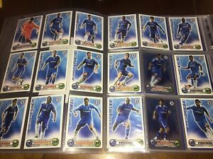 Topps MATCH ATTAX 2008/09 FULL TEAM SET OF ALL 18 CHELSEA CARDS