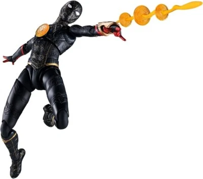 Figura de acción SH figuarts Spider-man traje negro y dorado No Way Home Foto 1 de 3