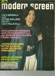 Modern Screen Magazine September 1973 Jackie Onassis Kennedy Peter Sellers - Picture 1 of 1