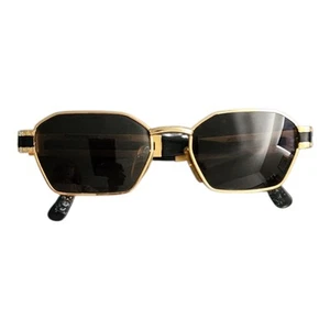 Gianni Versace Vintage 90s Gold Black Medusa Sunglasses MOD S 69 COL. 16M Rare - Picture 1 of 12