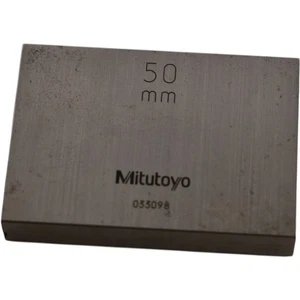 Mitutoyo 033098 Bloc de jauge rectangulaire en acier 50 mm inspection  - Photo 1/3