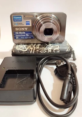 Digital Compact Camera SONY Cyber-shot DSC-W570 16.1MP & case Tested Work - Image 1 of 4