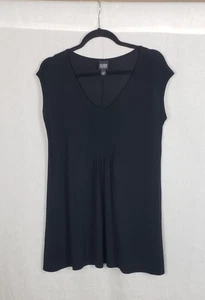 Top túnica Eileen Fisher PM 100 % seda plisado elegante trabajo carrera minimalista informal - Imagen 1 de 9