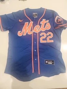 JUAN SOTO #22 New York Mets Blue Alternate Jersey Men's Size Medium - Picture 1 of 6