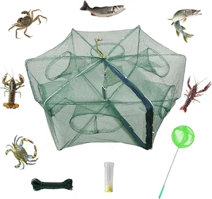 Pesca Esca Pieghevole Granchio Trappola Granchio Pesce Minnow Crawdad Gamberetti - Foto 1 di 12