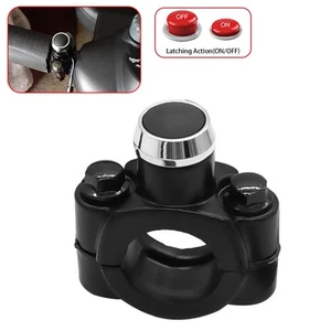 Motorcycle On Off Switch Button 7/8" Handlebar Aluminium Fog Spot Light Lamp ATV - Picture 1 of 8