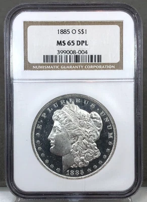 1885-O U.S. $1 Morgan Silver Dollar NGC MS65 DPL (DMPL) DEEP MIRROR Blast White - Image 1 of 4