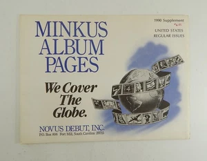 Páginas de álbum de estampillas complementarias Minkus Estados Unidos emisiones regulares 1990 - Imagen 1 de 2