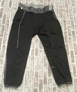 Pantalone a compressione Wolaco 3/4 uomo taglia large nero made in USA corsa attiva - Foto 1 di 8