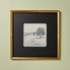 18"x18" Square Matte Black Landscape Framed Wall Art - Hearth & Hand