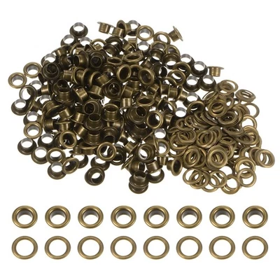 Juego de 200 ojales redondos 6 mm agujero ojales metálicos con arandelas bronce Foto 1 de 4
