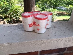 LOTE DE COLECCIÓN DE 4 LATAS DE CERVEZA BUDWEISER KOOZIES STYFOAM NUEVO SOPORTE PARA LATAS - Imagen 1 de 4