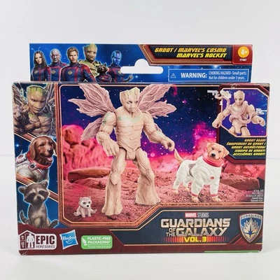 Marvel Guardians of the Galaxy Vol. 3 Groot & Cosmo Baby Rocket Hasbro 2023 - Image 1 of 4