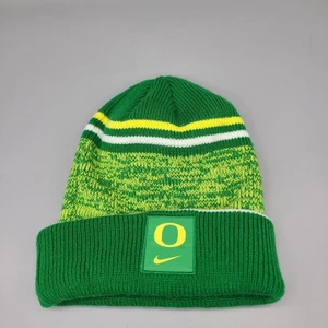 Oregon Ducks Hat Beanie Mens One Size NCAA Football Sideline Nike Green - Picture 1 of 6