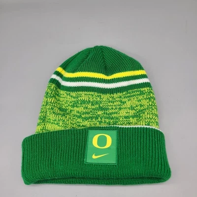 Oregon Ducks Hat Beanie Mens One Size NCAA Football Sideline Nike Green - Image 1 of 4