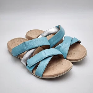 Vionic Hadlie DAMEN 7 Weite RIEMEN VERSTELLBAR AQUA PANTOLETTEN SANDALEN - Bild 1 von 8