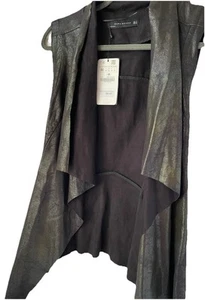 Zara Wildlederimitat Wickelweste vorne offen Größe M - Bild 1 von 9