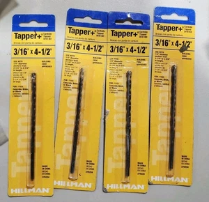 Qty 4 3/16" x 4 1/2 " Tapper Carbide Tipped Drill Bit Concrete Block Brick - Picture 1 of 3