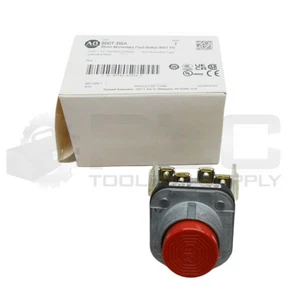NEU Allen Bradley 800T-B6A/T Drucktaster rot mit 800T-XA/D KONTAKTBLOCK - Bild 1 von 6