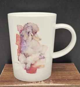 Tazza da caffè Hallmark John Keeling acquerello barboncino ceramica bianca - Foto 1 di 8